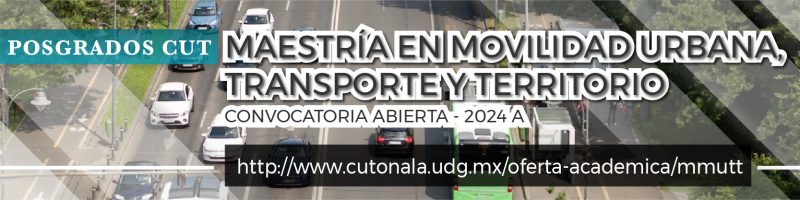 Consulta la convocaria 2024 A de la Maestría en Movilidad Urbana Transporte y Territorio